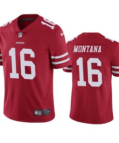 San Francisco 49ers Joe Montana Red Vapor Limited Jersey - Robokeg