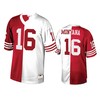 San Francisco 49ers Joe Montana Scarlet White Retired Player Split Jersey - Robokeg
