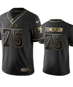 San Francisco 49ers Laken Tomlinson Black Golden Edition 2019 Vapor Untouchable Limited Jersey - Mens - Robokeg