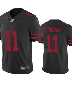San Francisco 49ers Marquise Goodwin Black 100th Season Vapor Limited Jersey - Robokeg