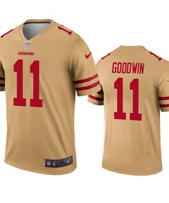 San Francisco 49ers Marquise Goodwin Gold Inverted Legend Jersey - Robokeg