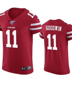 San Francisco 49ers Marquise Goodwin Scarlet 100th Season Vapor Elite Jersey - Robokeg