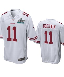 San Francisco 49ers Marquise Goodwin White Super Bowl Liv Game Jersey - Robokeg