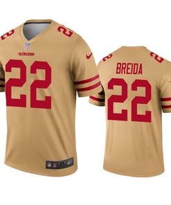San Francisco 49ers Matt Breida Gold Inverted Legend Jersey - Robokeg