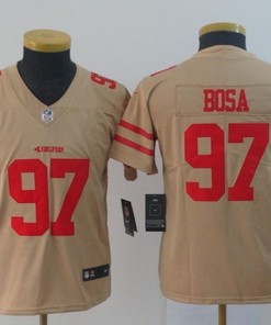 San Francisco 49ers Nick Bosa #97 2020 Nfl Golden Womens Jersey Jersey - Robokeg