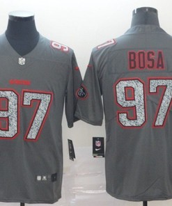 San Francisco 49ers Nick Bosa #97 2020 Nfl Grey Jersey Jersey - Robokeg