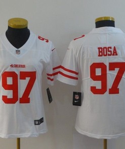 San Francisco 49ers Nick Bosa #97 2020 Nfl White Womens Jersey Jersey - Robokeg