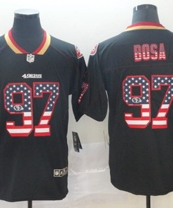 San Francisco 49ers Nick Bosa #97 American Flag 2020 Nfl Black Jersey Jersey - Robokeg
