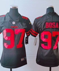 San Francisco 49ers Nick Bosa #97 Nfl 2020 Brown Womens Jersey - Robokeg