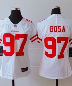 San Francisco 49ers Nick Bosa #97 Nfl 2020 White Womens Jersey - Robokeg