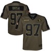 San Francisco 49ers Nick Bosa 97 Nfl Olive 2021 Salute To Service Game Men Jersey For 49ers Fans - Robokeg
