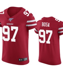 San Francisco 49ers Nick Bosa Scarlet 100th Season Vapor Elite Jersey - Robokeg