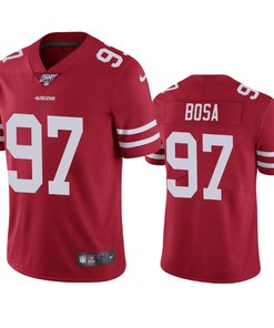 San Francisco 49ers Nick Bosa Scarlet 100th Season Vapor Limited Jersey - Robokeg