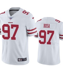 San Francisco 49ers Nick Bosa White 100th Season Vapor Limited Jersey - Robokeg