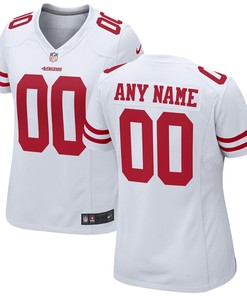 San Francisco 49ers Nike Womens 2018 Custom Game Jersey - White - Robokeg