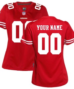 San Francisco 49ers Nike Womens Custom Game Jersey - Scarlet - Robokeg