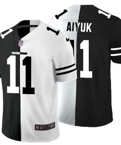 San Francisco 49ers On Aiyuk #11 Nfl 2020 Black And White Jersey - Robokeg