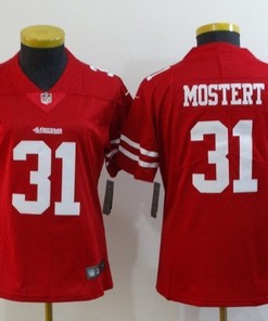 San Francisco 49ers Raheem Mostert #31 Nfl 2020 Red Womens Jersey - Robokeg
