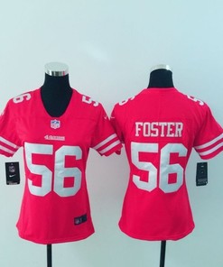 San Francisco 49ers Reuben Foster #56 Nfl 2020 Pink Womens Jersey - Robokeg