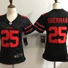 San Francisco 49ers Richard Sherman #25 2020 Nfl Black Womens Jersey Jersey - Robokeg