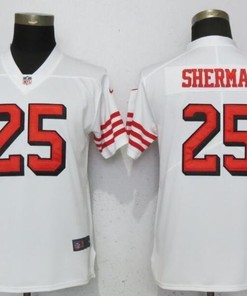San Francisco 49ers Richard Sherman #25 2020 Nfl White Jersey Jersey - Robokeg