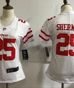 San Francisco 49ers Richard Sherman #25 2020 Nfl White Womens Jersey Jersey - Robokeg