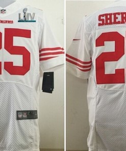 San Francisco 49ers Richard Sherman #25 Super Bowl Liv 2020 Nfl White Jersey Jersey - Robokeg