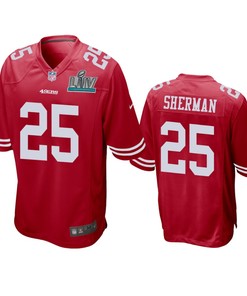San Francisco 49ers Richard Sherman Scarlet Super Bowl Liv Game Jersey - Robokeg