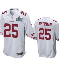 San Francisco 49ers Richard Sherman White Super Bowl Liv Game Jersey - Robokeg