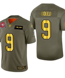 San Francisco 49ers Robbie Gould 2019 Salute To Service Nfl 100 Mens Jersey Metallic - Robokeg