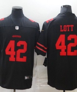 San Francisco 49ers Ronnie Lott #42 Nfl 2020 Black Jersey - Robokeg