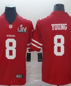 San Francisco 49ers Steve Young #8 2020 Nfl Red Jersey Jersey - Robokeg