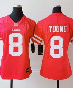 San Francisco 49ers Steve Young #8 Nfl 2020 Dark Pink Womens Jersey - Robokeg