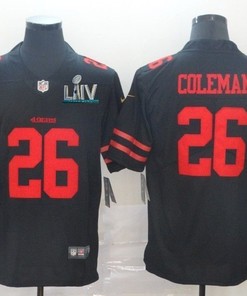 San Francisco 49ers Tevin Coleman #26 2020 Nfl Black Jersey Jersey - Robokeg