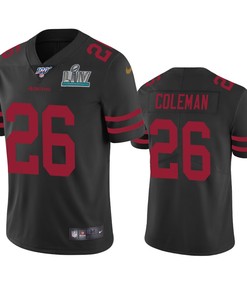 San Francisco 49ers Tevin Coleman Black Super Bowl Liv Vapor Limited Jersey - Robokeg