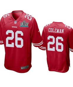 San Francisco 49ers Tevin Coleman Scarlet Super Bowl Liv Game Jersey - Robokeg