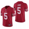 San Francisco 49ers Trey Lance #5 2021 Draft Nfl Red Jersey For Fans - Robokeg