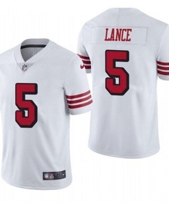San Francisco 49ers Trey Lance #5 2021 Draft Nfl White Jersey For Fans - Robokeg