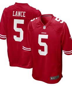 San Francisco 49ers Trey Lance Scarlet 2021 Nfl Draft First Round Pick Game Mens Jersey Gift For 49ers Fans - Robokeg