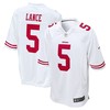 San Francisco 49ers Trey Lance White 2021 Nfl Draft First Round Pick Game Mens Jersey Gift For 49ers Fans - Robokeg