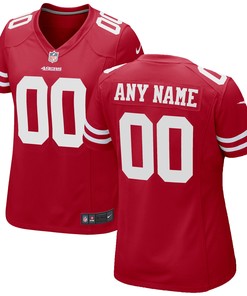 San Francisco 49ers Womens Custom Game Jersey Scarlet Custom Jerseys Nfl - Robokeg