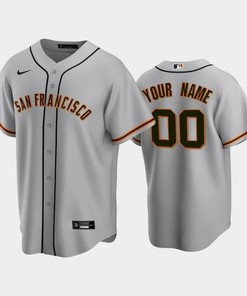San Francisco Giants 00 Custom Gray Road Jersey - Robokeg