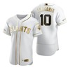 San Francisco Giants #10 Evan Longoria Mlb Golden Brandedition White Jersey Gift For Giants Fans - Robokeg