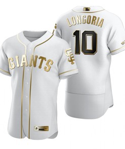 San Francisco Giants #10 Evan Longoria Mlb Golden Brandedition White Jersey Gift For Giants Fans - Robokeg