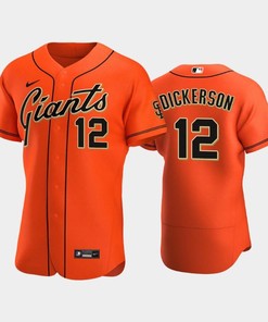 San Francisco Giants 12 Alex Dickerson Alternate Jersey Orange Jersey - Robokeg