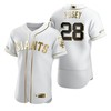 San Francisco Giants #28 Buster Posey Mlb Golden Brandedition White Jersey Gift For Giants Fans - Robokeg