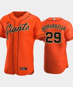 San Francisco Giants 29 Jeff Samardzija Alternate Jersey Orange Jersey - Robokeg