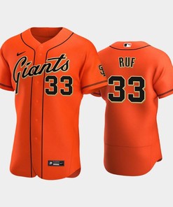 San Francisco Giants 33 Darin Ruf Alternate Jersey Orange Jersey - Robokeg
