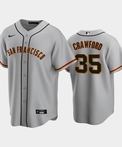 San Francisco Giants 35 Brandon Crawford Gray Road Jersey - Robokeg