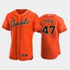 San Francisco Giants 47 Johnny Cueto Alternate Jersey Orange Jersey - Robokeg